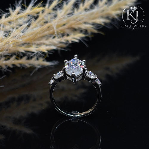 3CT Marquise Cut Moissanite Ring