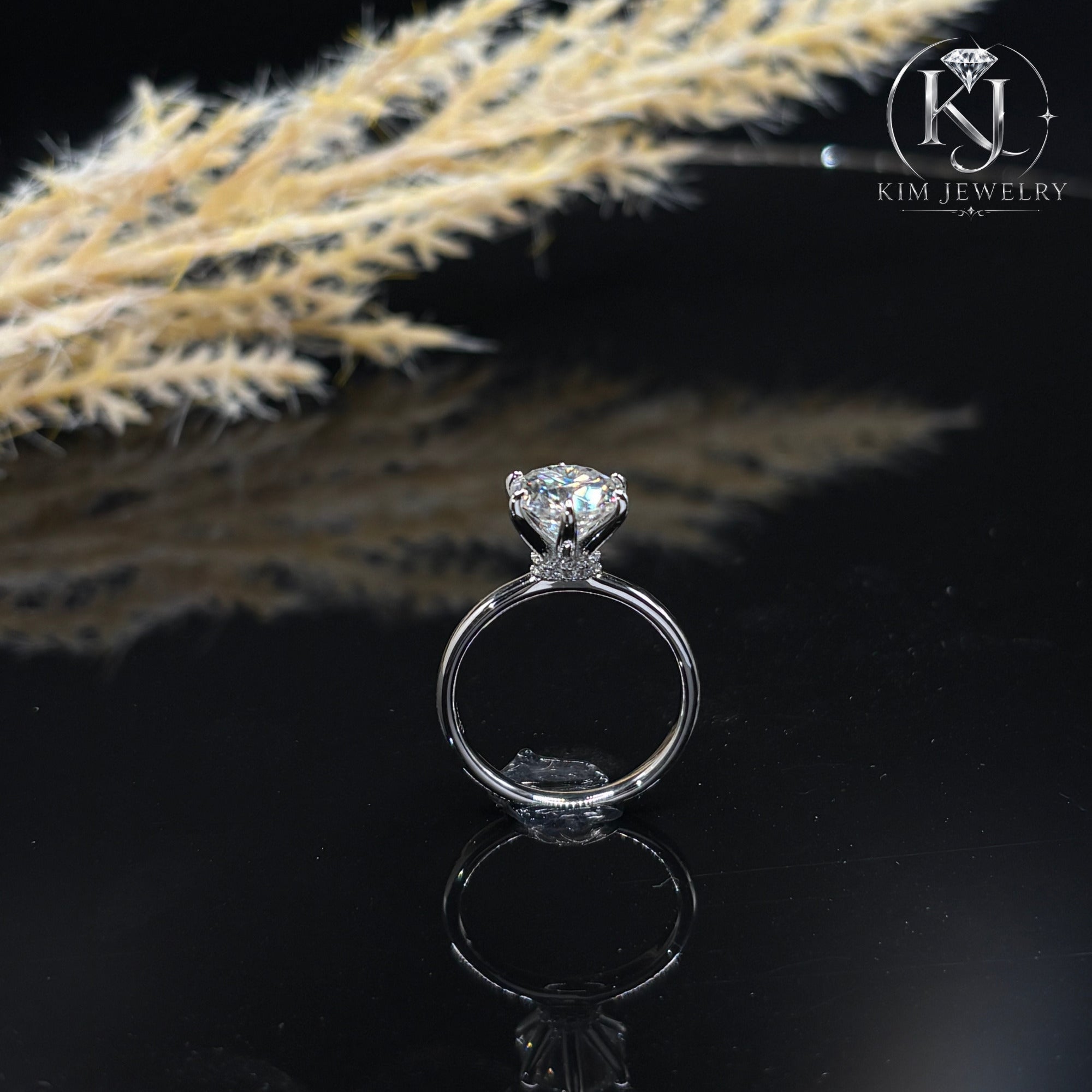 Round Moissanite Solitaire Ring 1CT | 2CT | 3CT