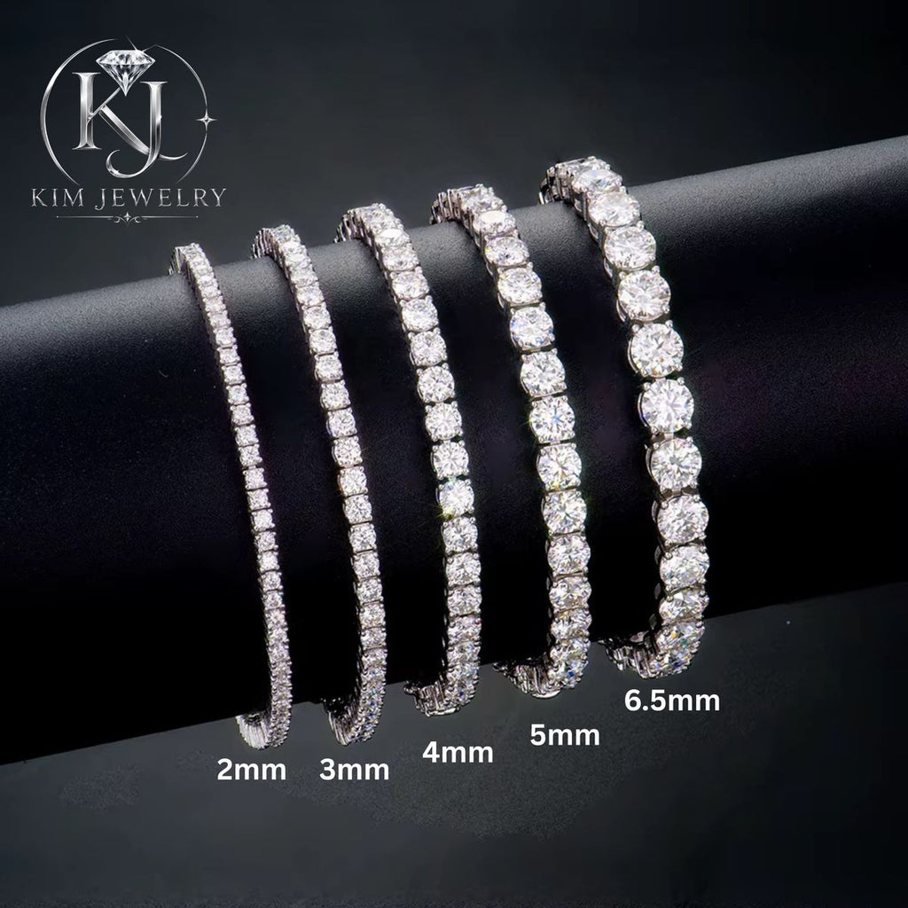 Round Cut Moissanite Tennis Bracelet