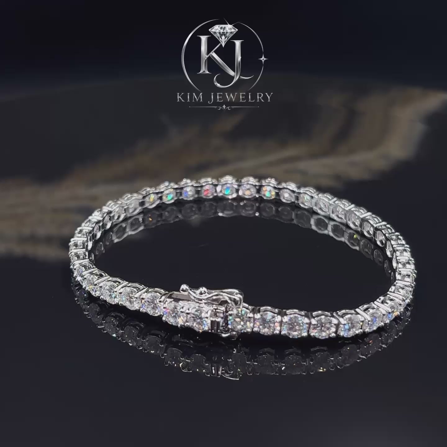 Round Cut Moissanite Tennis Bracelet